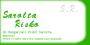 sarolta risko business card