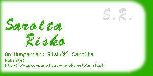 sarolta risko business card